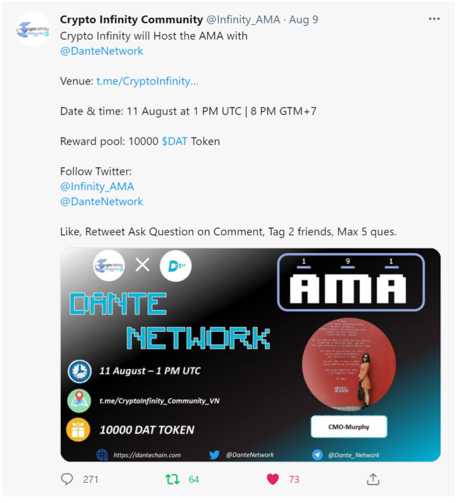 Dante Network | Dante Network＆Crypto Infinity AMA Event Review
