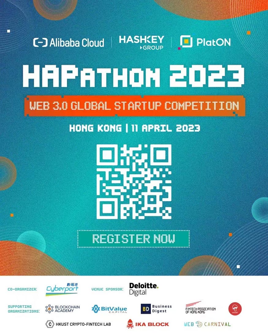 Cyberport will co-organise the Hong Kong Web3 Hackathon of HAPathon with PlatON, HashKey Group and Alibaba Cloud