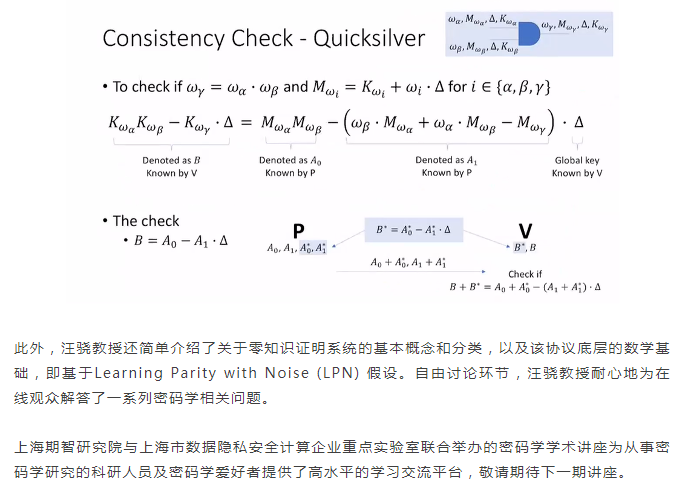 矩阵元 |【密码学学术讲座】美国西北大学汪骁教授开讲交互式零知识证明最新进展 | 内附完整视频